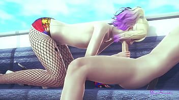 Afspelen Suicide squad yaoi - observeer harley quinn femboy vaardigheden met haar hand en mond - sissy japanse aziatische manga anime game porno gay