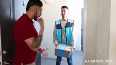 Redare Teaching Bareback Teaching: Muscular Gay Cuplu cu cocoși mari